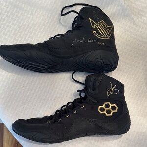 Black and Gold Rudis Wrestling Shoes  - All I See Is Gold